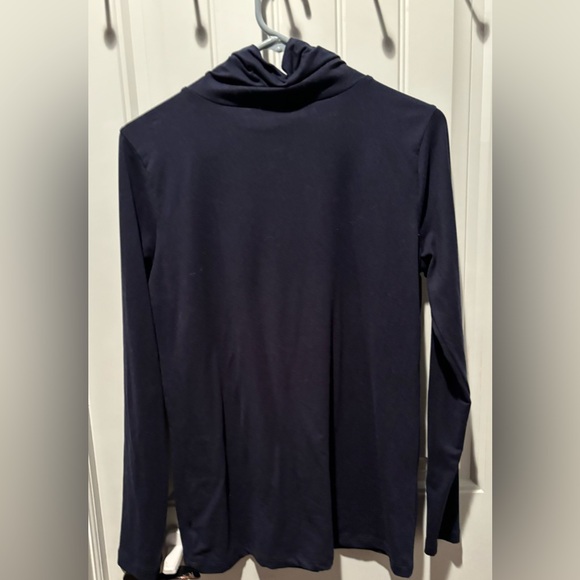 Zenana women’s size large navy blue long sleeve turtleneck - Picture 3 of 4